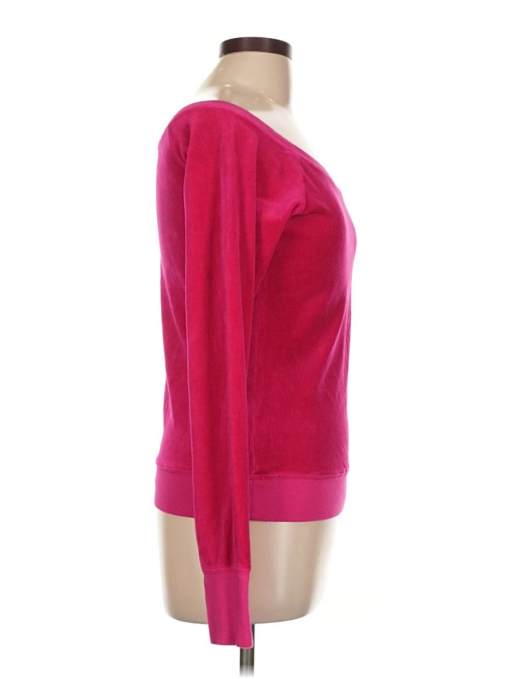 Juicy Couture Vintage Off-The-Shoulder Velour Pullover Top - Size Large - Picture 3 of 9